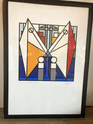 Ed van Doorn - Kleurenlitho ‘ Containerships ‘( GROOT) verkocht voor € 90!