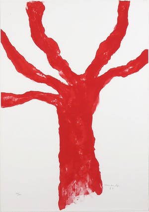Armando - Litho, Der Baum (Rot) - Ingelijst kopen? Bied vanaf 250!