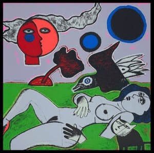 Corneille - Zeefdruk, Femme diurne (Groot!) kopen? Bied vanaf 10!