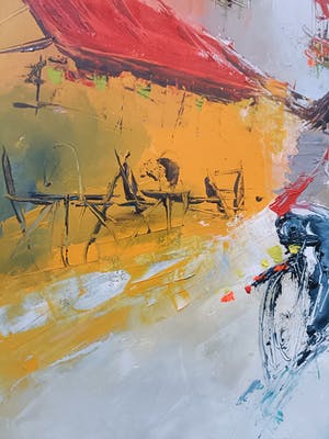 Christian Raffin - Week-end, olieverf op papier, ingelijst, nieuw ! kopen? Bied vanaf 75!