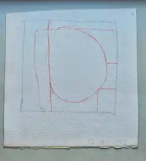 Ton van Kints - een in 1986 gemaakte abstracte pastelkrijt op Rives-papier - mooi ingelijst verkocht voor € 144!