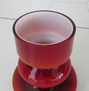 Per Lutken - Rood oranje vaas uit de Carnaby serie kopen? Bied vanaf 15!