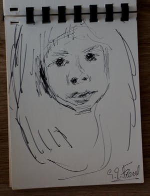 Gerard Fieret - Schetsboekje incl 8 tekeningen(4 handgesigneerd) - 1975 kopen? Bied vanaf 375!