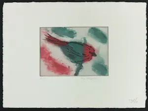 Inge Noeggerath - Vier etsen / aquatints, Vogels en kat kopen? Bied vanaf 1!