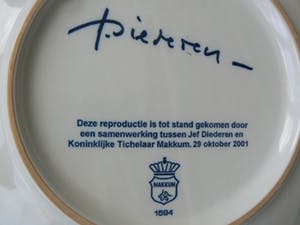 Koninklijke Tichelaar Makkum - Jeff Diederen - keramiek wandbord kopen? Bied vanaf 35!