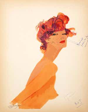 Jean-Gabriel Domergue - Litho, Ernestine uit de portfolio La Parisienne verkocht voor € 200!