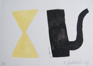 Klaas Gubbels - sjabloondruk 'Diabolo met Zwarte Kan' - 2007 - oplage 12 ex. kopen? Bied vanaf 250!