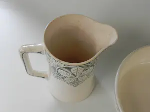 Keramiekfabriek Nimy - ntiek Art Deco lampetstel Nimy – Groen kastanjeblad decor – Jaren 20/30". kopen? Bied vanaf 35!
