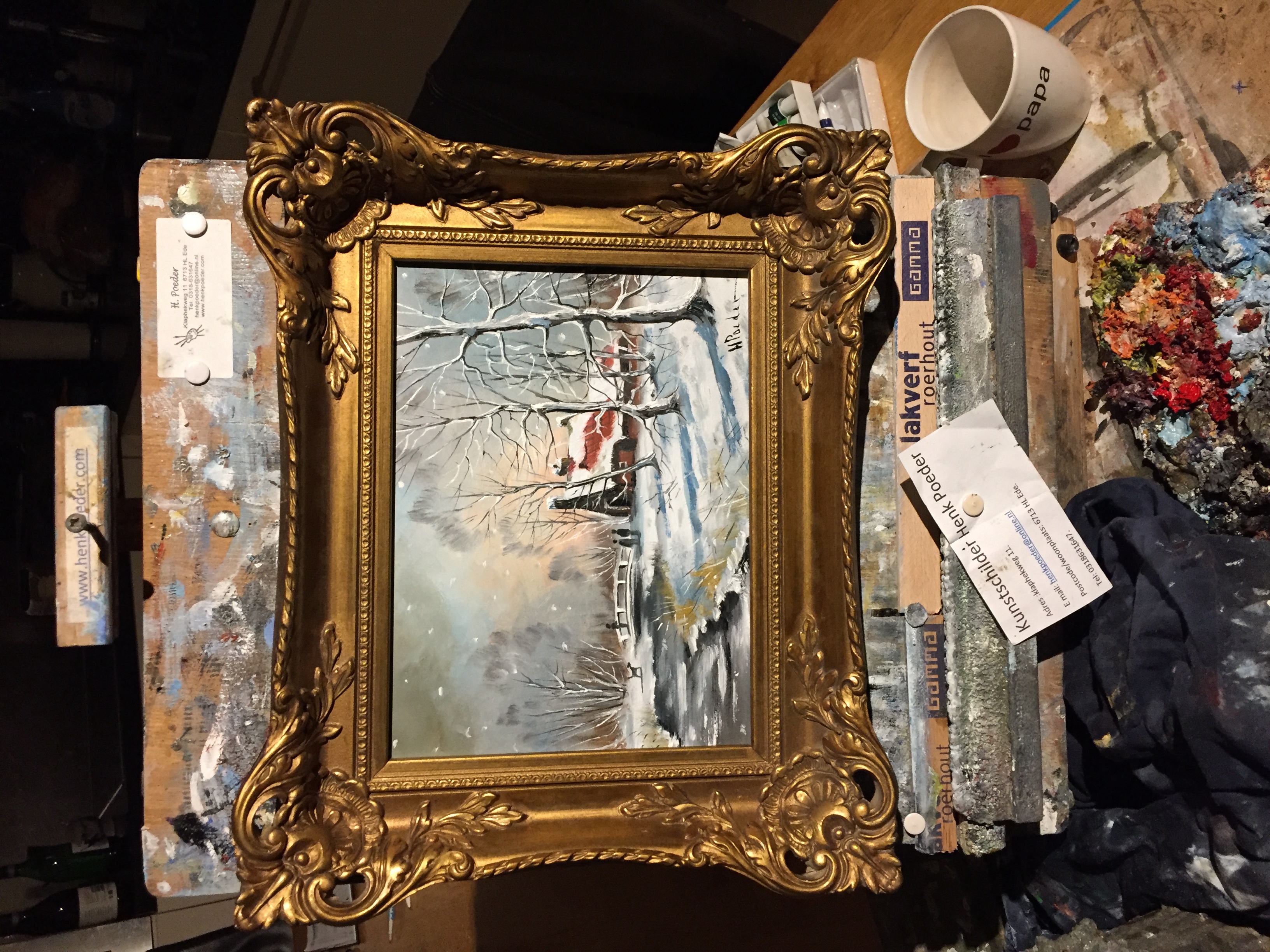 Henk Poeder - Winterlandschap kopen? Bied vanaf 80!