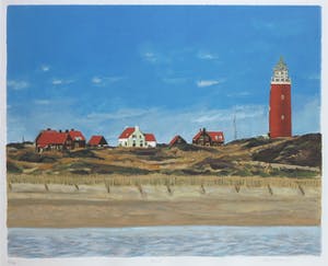 Valentin Bakardjiev - Zeefdruk, Texel - Ingelijst kopen? Bied vanaf 1!