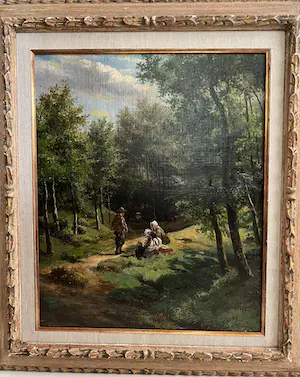 Hermanus Willem Koekkoek - Gezelschap in het bos kopen? Bied vanaf 1200!