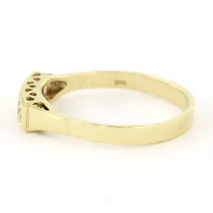 14k geelgouden ring met  single cut geslepen diamant tot. 0.05ct kopen? Bied vanaf 210!