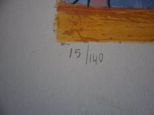 Ada Breedveld - Zeefdruk. Titel, "Hiep, Hiep, Hoera" . kopen? Bied vanaf 50!