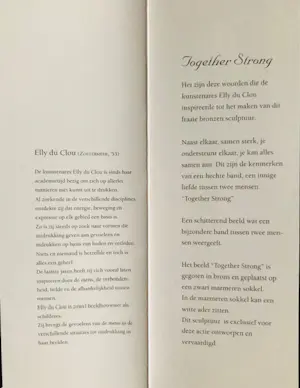 Elly du Clou-Bruggeman - Together Strong - Beeld Brons kopen? Bied vanaf 169!