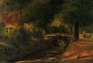 Jan Beaufort - Olieverf op doek op paneel, Landschap kopen? Bied vanaf 1!