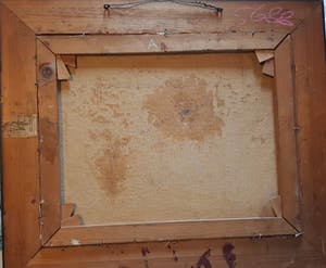 Niet of onleesbaar gesigneerd - Stadshaven te Maassluis. Zie achterzijde naam vd schilder. kopen? Bied vanaf 10!