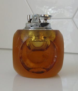 Niet of onleesbaar gesigneerd - Space Age Tangerine Persglazen Tafelaansteker kopen? Bied vanaf 10!