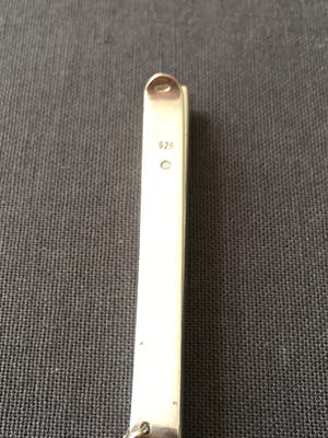 1e gehalte Zilver - twee dasspelden en een dasschuif met barnsteen kopen? Bied vanaf 1!