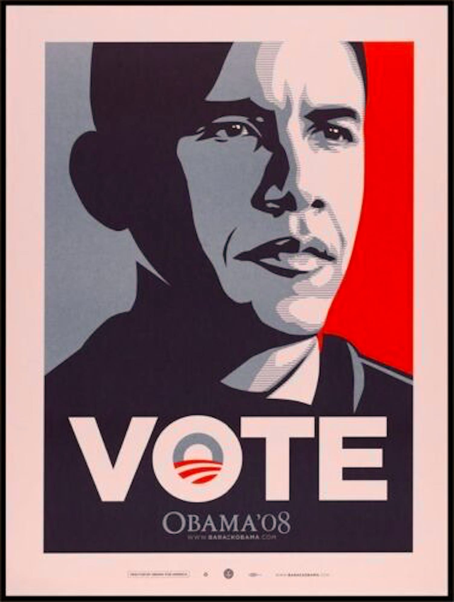 Shepard Fairey - Vote Obama '08 - Jaren 2000 sold for € 1!