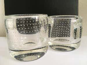 Royal Leerdam - Spijkerglas waxinelichthouders verkocht voor € 40!