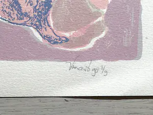 Vincent Rijnbende - abstracte zeefdruk zonder titel kopen? Bied vanaf 30!