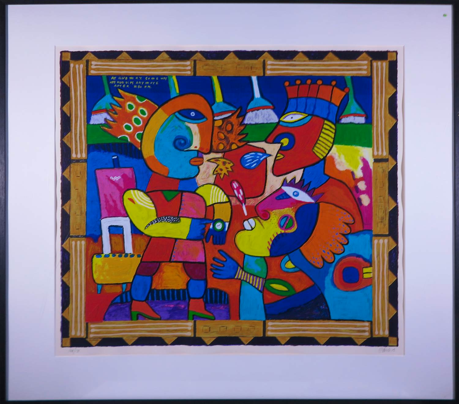 Clemens Briels - Zeefdruk, After 10:30 P.M. - Ingelijst verkocht voor € 100!