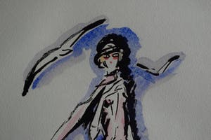 Kees van Dongen - Pochoir - Vrouw met hond - 1925 kopen? Bied vanaf 300!