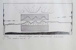 Ko Oosterkerk - Landschap met musisch element verkocht voor € 90!