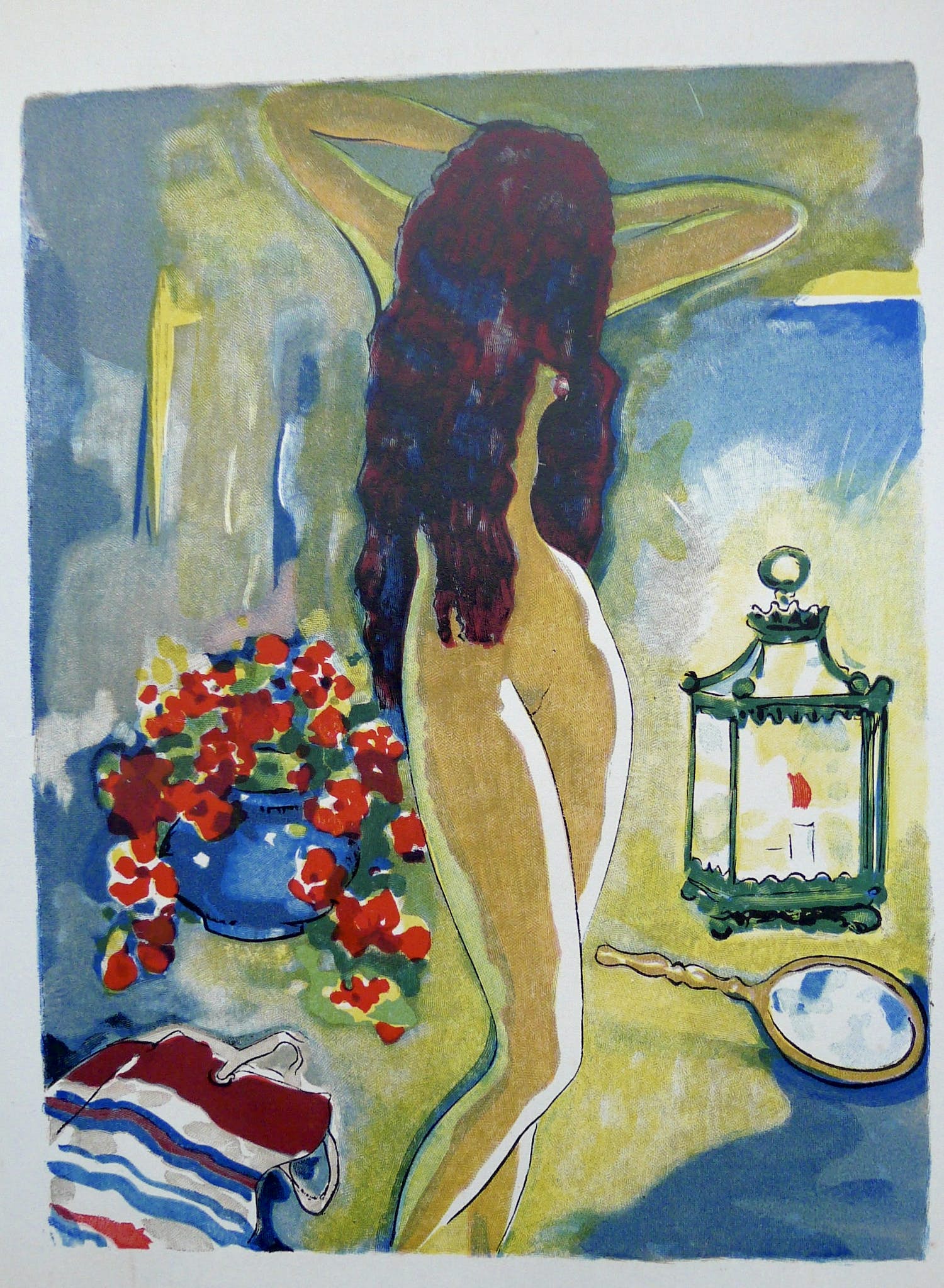 Kees van Dongen - Gravure 1001 nacht:'L'adolescente au Miroir' verkocht voor € 25!