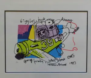 Herman Brood - Kleurenzeefdruk BIGGLES --IN NIEUWE LIJST!!! kopen? Bied vanaf 325!