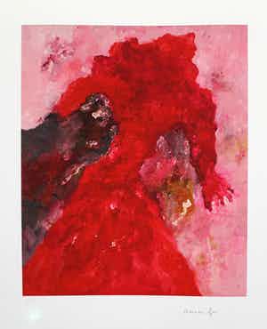 Armando - Rotes Gewand (Rood gewaad), Giclee op katoenpapier. Sublieme kleuren! verkocht voor € 100!