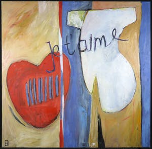 Philip Vencken - Olieverf op doek, Je t'aime (Zeer groot) kopen? Bied vanaf 100!