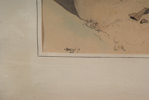 Jan Bruens - Landschap - 1973 - inkt en aquarel op papier - BKR Aerdenburg kopen? Bied vanaf 20!