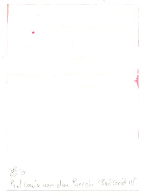 Paul Louis Van Den Bergh - Gemengde Techniek - "Red Grid III" - Gesigneerd kopen? Bied vanaf 40!