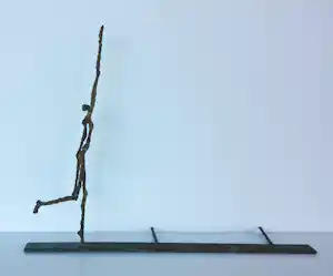 Franz Josef Vanck - Brons (wandobject), Springend figuur verkauft für € 200!