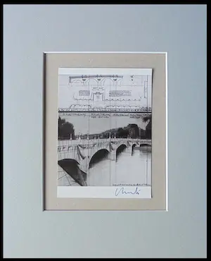 Christo - Project Pont Neuf , Paris 1984 - artcard - handgesigneerd - ready to frame kaufen? Bieten Sie von 90!