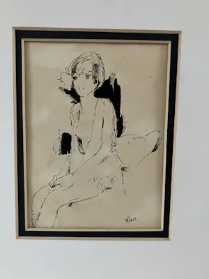 Cornelis Kloos - Zittende naakte jonge dame kopen? Bied vanaf 35!