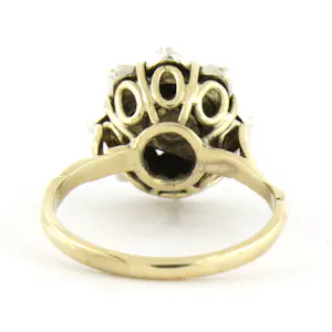 14k goud met zilveren ring met roos geslepen diamant tot. 0.35ct kopen? Bied vanaf 460!