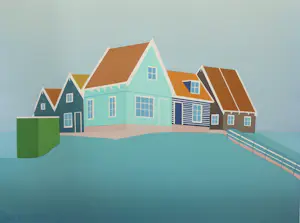 Jurjen Fontein - Huizen op het "Eiland" Marken.Prachtig van kleur! kopen? Bied vanaf 75!