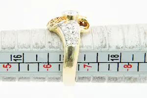 8 - Exclusieve 18Krt gouden bi-color ring met 23 steens ca 0.90ct briljant. kopen? Bied vanaf 580!