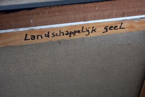 Charlotte Molenkamp - olieverf op doek: landschappelijk geel kopen? Bied vanaf 2200!