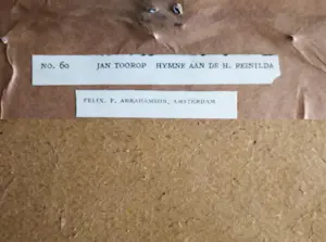 Jan Toorop - Hymne aan de H. Reinilda. kopen? Bied vanaf 1!