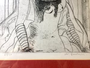 Vic Gentils - Naakte Vrouw - Zeefdruk, Ingelijst kopen? Bied vanaf 75!