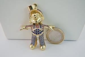 1910 - GROOT&UNIEK! Gouden Nintendo Super Mario hanger - 30 jaar Mario! kopen? Bied vanaf 2380!