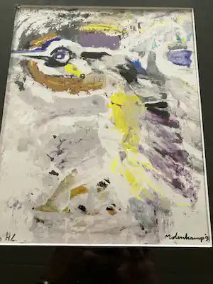 Nico Molenkamp - Kleurenzeefdruk “ Vogel “ verkauft für € 40!