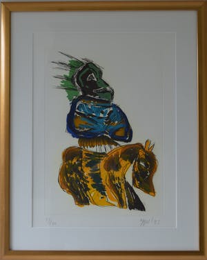 Karel Appel - Ets - De Ruiter - ingelijst - 1995 kopen? Bied vanaf 750!