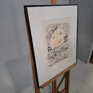 Kees Salentijn - Zeefdruk, De stadsfietser ingelijst kopen? Bied vanaf 60!