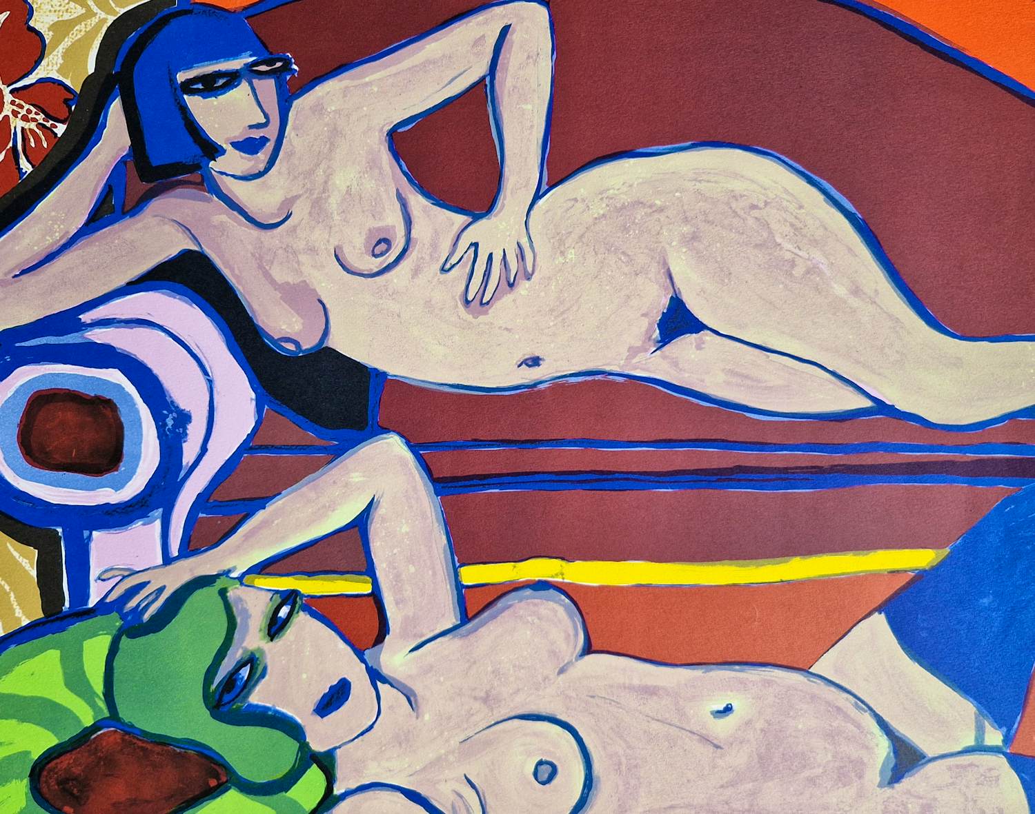 Corneille - Lithograph: ‘Le Divan Bleu’ (1979). verkocht voor € 335!