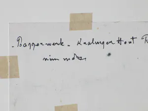 Wim Motz - Baggerwerk Kralingerhout - Pen/inkttekening kopen? Bied vanaf 1!