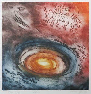 Ad Arma - Ets en aquatint, Life II - Ingelijst kopen? Bied vanaf 40!